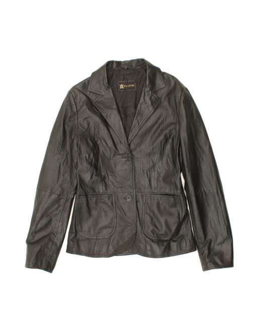 Vintage Leather Jacket It 42 Medium In Black
