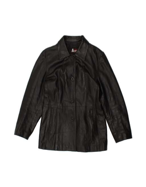 Vintage Leather Jacket It 42 Medium In Black