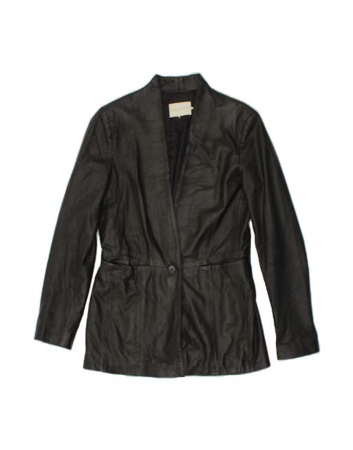 Vintage Leather Jacket It 42 Medium In Black