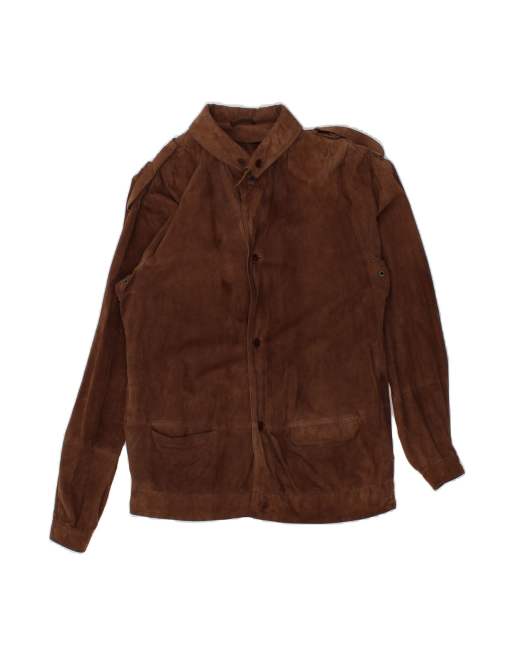 Vintage Leather Jacket It 42 Medium In Brown