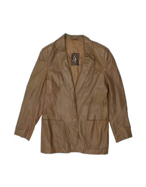 Vintage Leather Jacket It 42 Medium In Brown