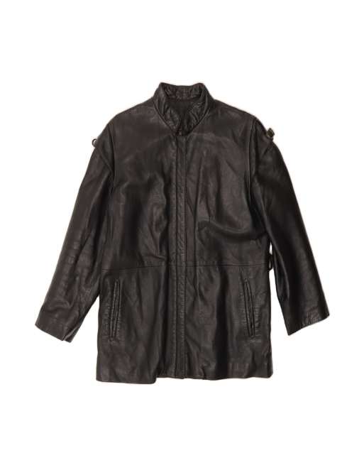 Vintage Leather Jacket It 44 Medium In Black