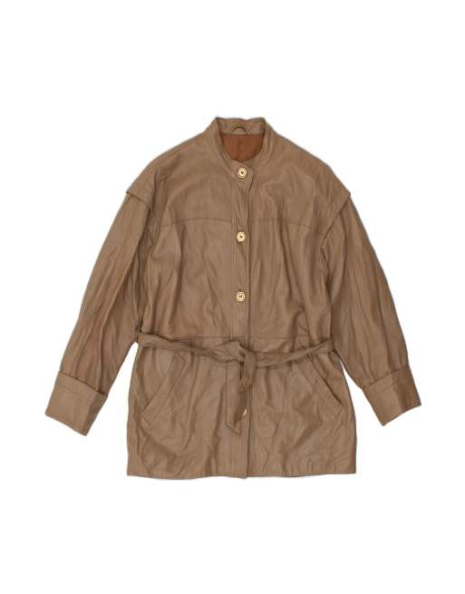 Vintage Leather Jacket It 44 Medium In Brown