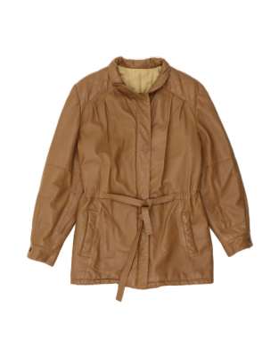 Vintage Leather Jacket It 46 Large In Beige