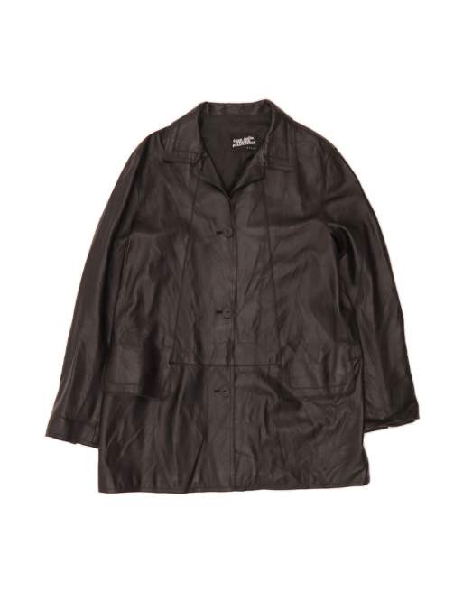 Vintage Leather Jacket It 46 Large In Black