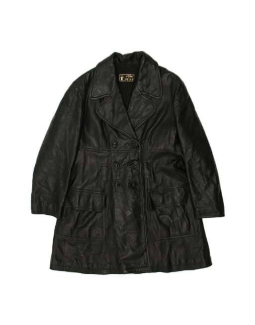 Vintage Leather Jacket It 46 Large In Black