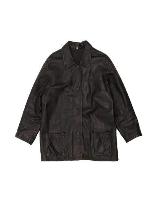 Vintage Leather Jacket It 46 Large In Black