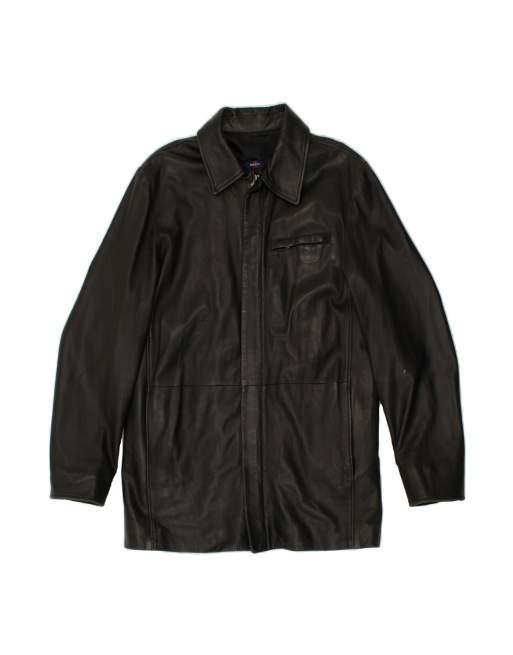 Vintage Leather Jacket It 48 Medium In Black