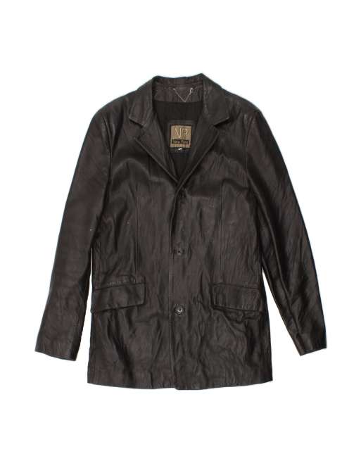 Vintage Leather Jacket It 48 Medium In Black
