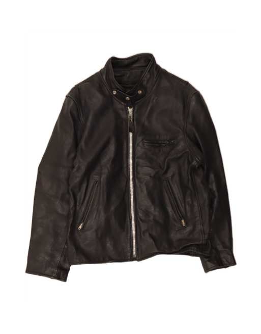Vintage Leather Jacket It 48 Medium In Black
