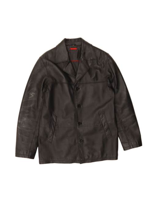 Vintage Leather Jacket It 48 Medium In Black