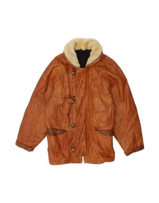 Vintage Leather Jacket It 48 Medium In Brown