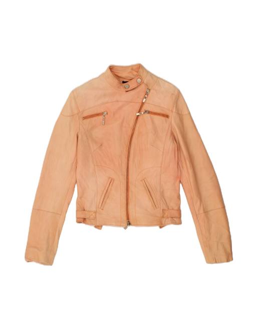 Vintage Leather Jacket It 48 XL In Orange