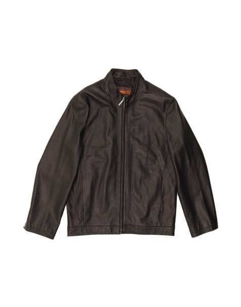 Vintage Leather Jacket It 50 Large In Black - view 1