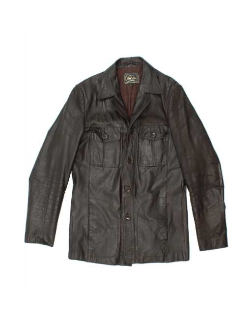 Vintage Leather Jacket It 50 Large In Brown