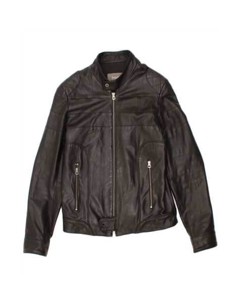 Vintage Leather Jacket It 50 XL In Black - view 1