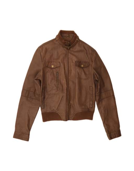 Vintage Leather Jacket It 50 XL In Brown