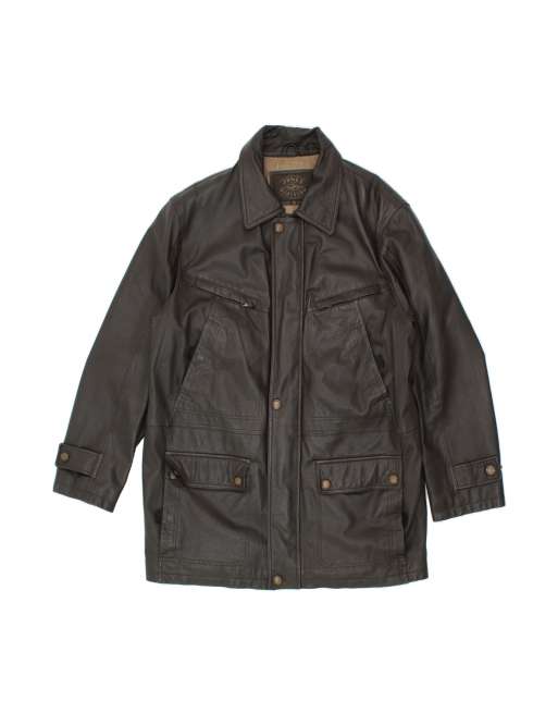 Vintage Leather Jacket It 52 XL In Black