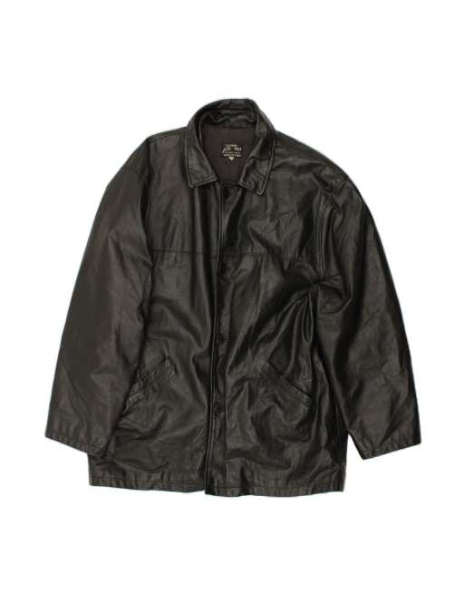 Vintage Leather Jacket It 52 XL In Black