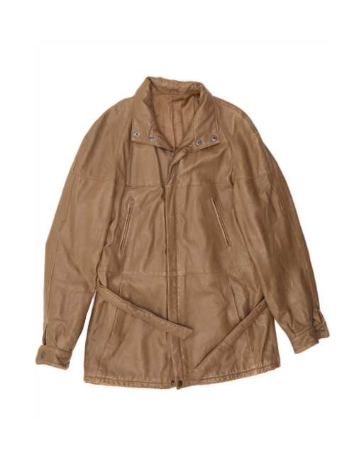 Vintage Leather Jacket It 52 XL In Brown