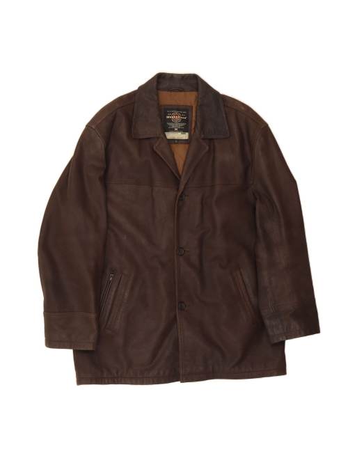 Vintage Leather Jacket It 52 XL In Brown