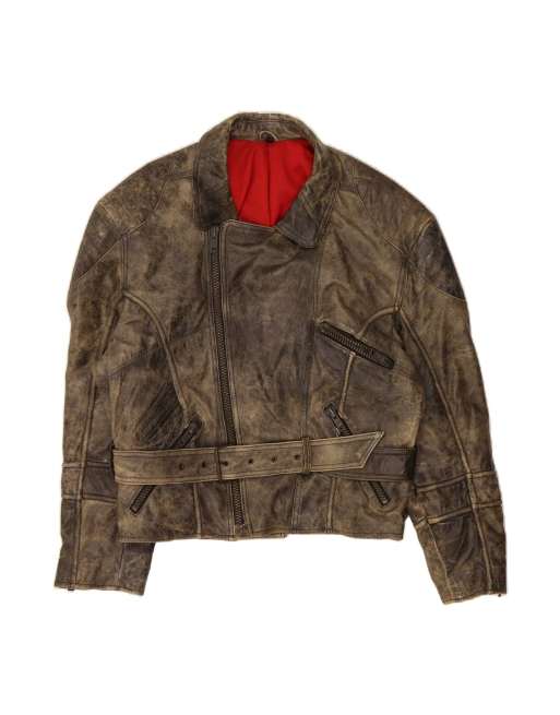Vintage Leather Jacket It 54 2XL In Brown
