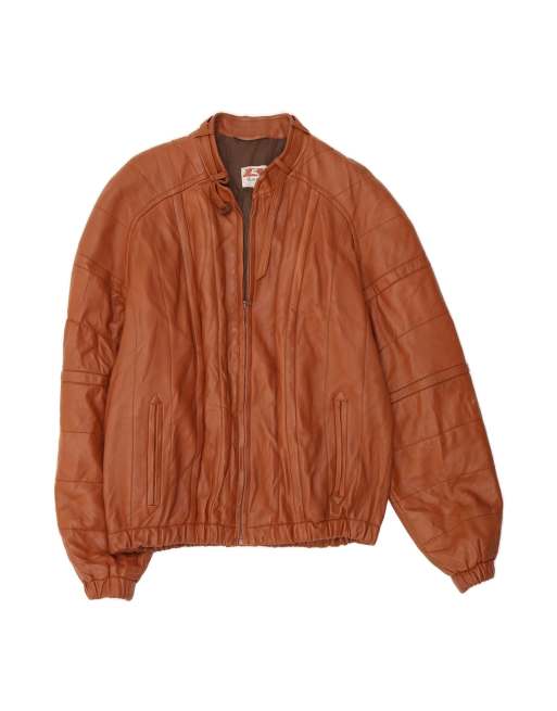 Vintage Leather Jacket It 54 2XL In Brown