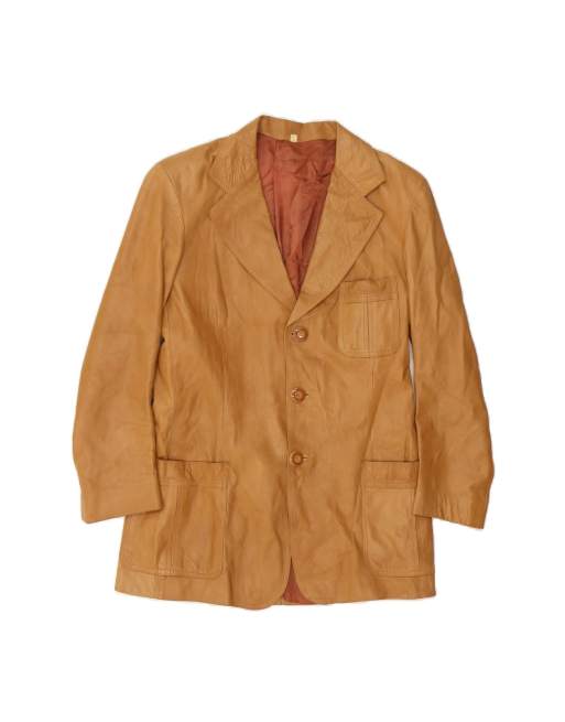 Vintage Leather Jacket It 54 2XL In Brown