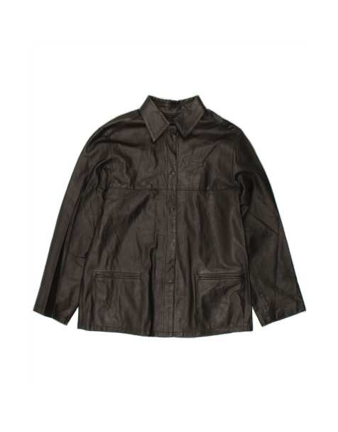 Vintage Leather Jacket UK 14 Large In Black - view 1