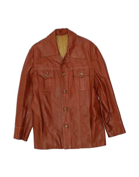 Vintage Leather Jacket UK 14 Large In Brown - view 1