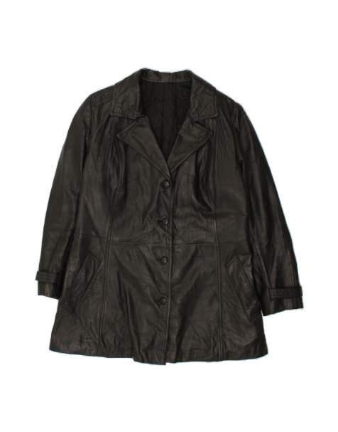 Vintage Leather Jacket UK 16 Large In Black - view 1