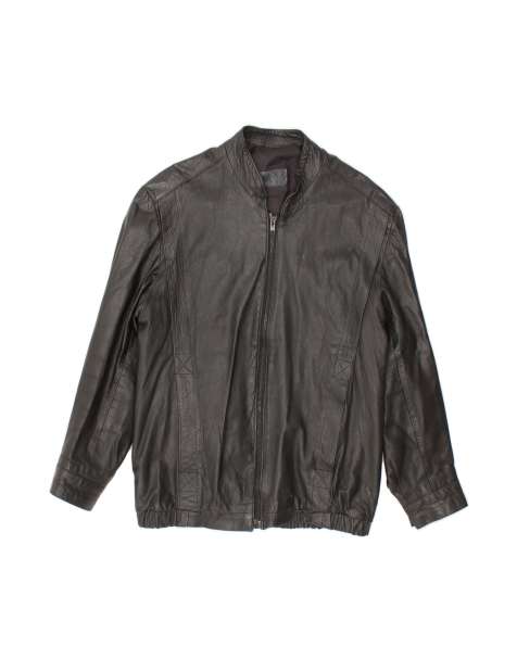 Vintage Leather Jacket UK 16 Large In Black - view 1