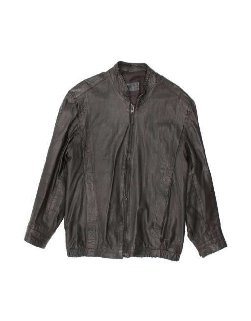 Vintage Leather Jacket UK 16 Large In Black