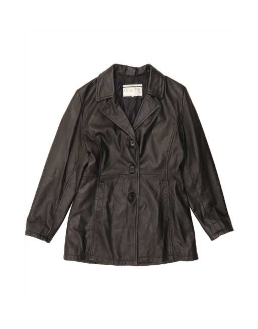 Vintage Leather Jacket UK 16 Large In Black