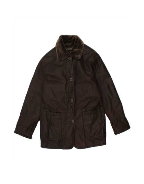 Vintage Leather Jacket UK 16 Large In Brown - view 1