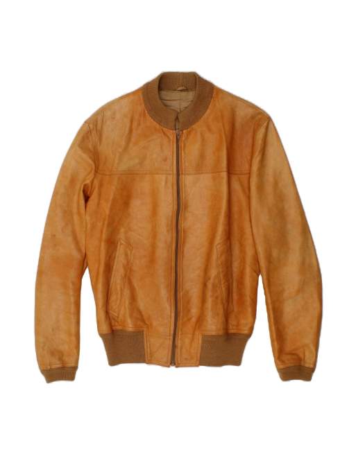 Vintage Leather Jacket UK 16 Large In Brown