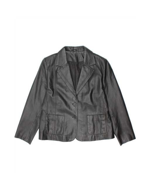 Vintage Leather Jacket UK 18 XL In Black