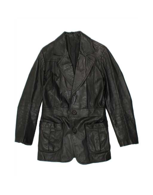 Vintage Leather Jacket UK 38 Medium In Black