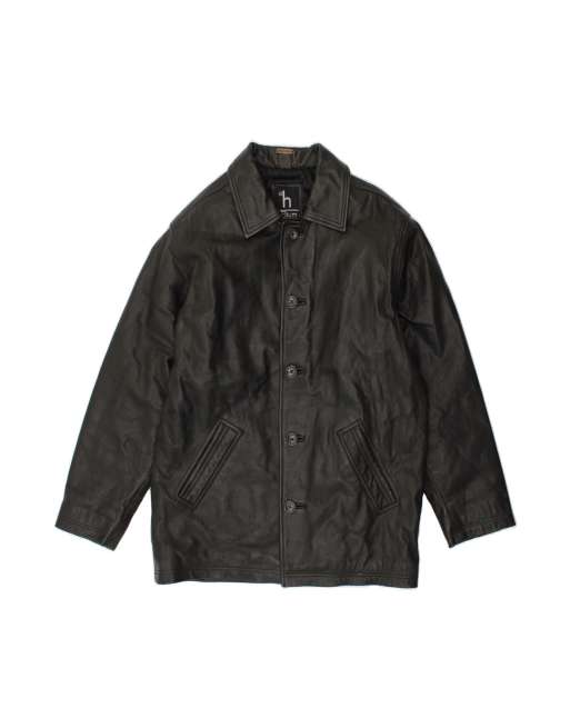 Vintage Leather Jacket UK 38 Medium In Black