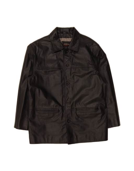 Vintage Leather Jacket UK 38 Medium In Black