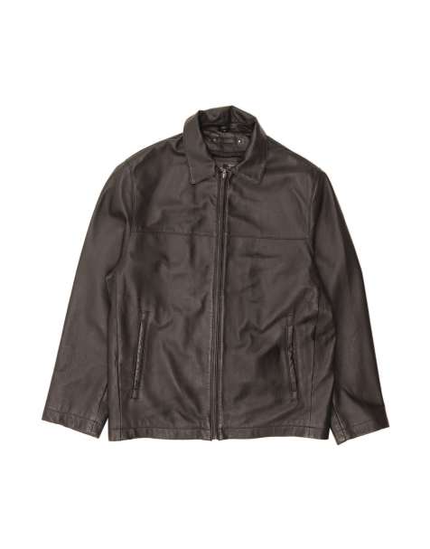Vintage Leather Jacket UK 38 Medium In Black - view 1