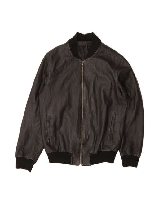 Vintage Leather Jacket UK 38 Medium In Black