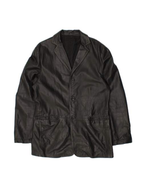 Vintage Leather Jacket UK 38 Medium In Black