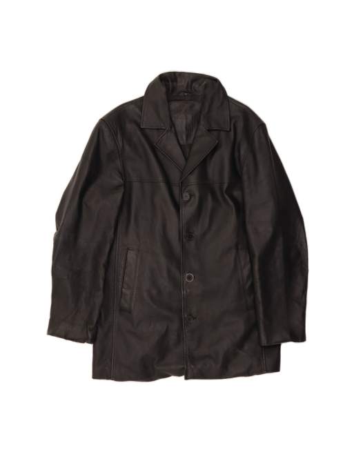 Vintage Leather Jacket UK 38 Medium In Black