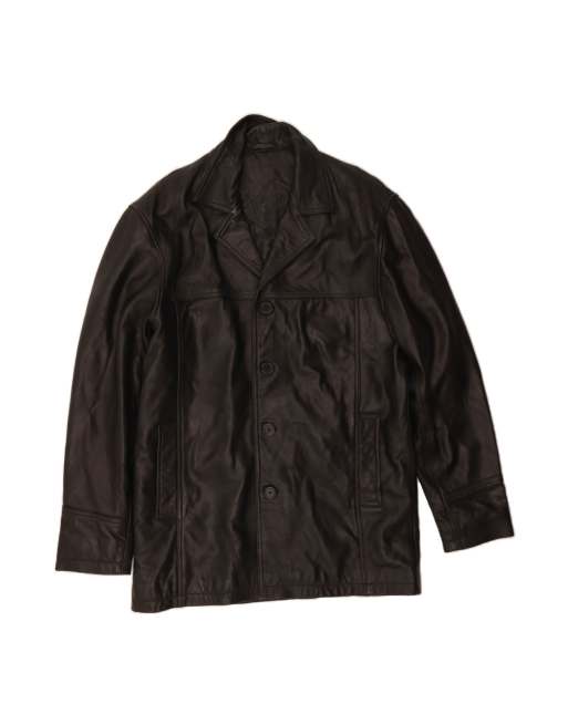 Vintage Leather Jacket UK 38 Medium In Black