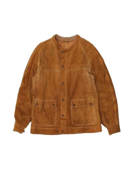 Vintage Leather Jacket UK 38 Medium In Brown