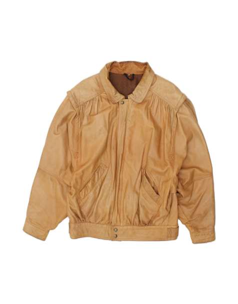 Vintage Leather Jacket UK 38 Medium In Brown - view 1