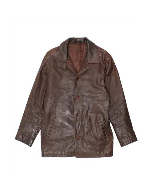 Vintage Leather Jacket UK 38 Medium In Brown