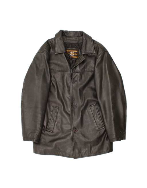 Vintage Leather Jacket UK 38 Medium In Brown