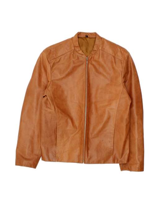 Vintage Leather Jacket UK 38 Medium In Brown